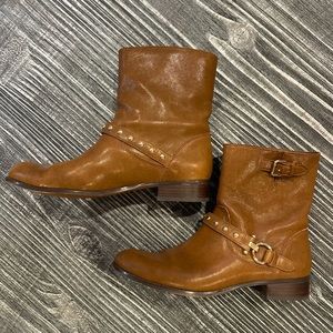 Coach Studded Buckle Booties